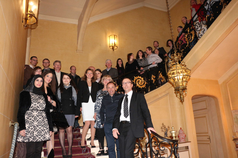 Les membres anciens et actuels du LIBio au grand Hotel de la Reine Place Stanislas